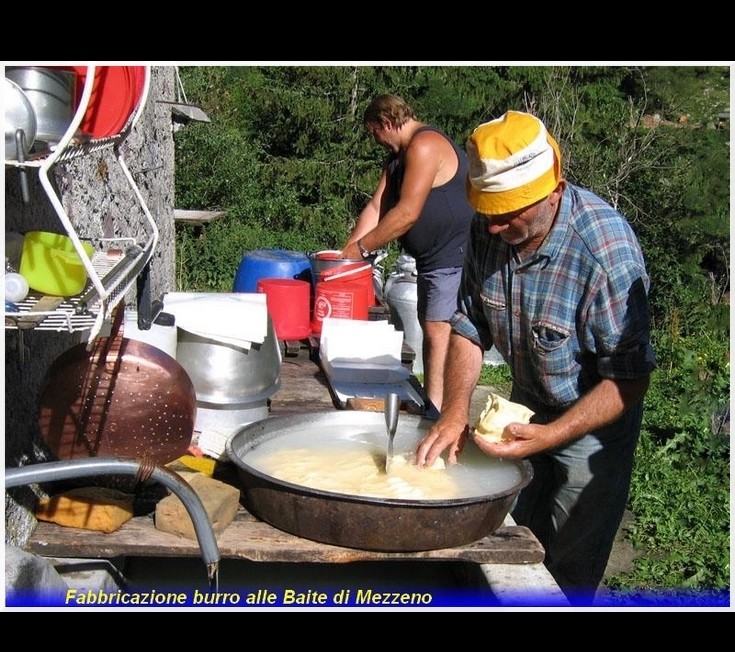 baite di mezzeno - fabbricazione burro